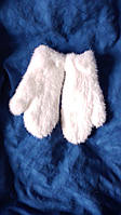 Кремові рукавиці, рукавиці норкові. Хутряні рукавиці з хутра норки Color: white