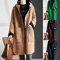 Жіноча куртка кардіган барашек 50-52,54-56,58-60 чорний,шоколад ,беж,графіт,зелений