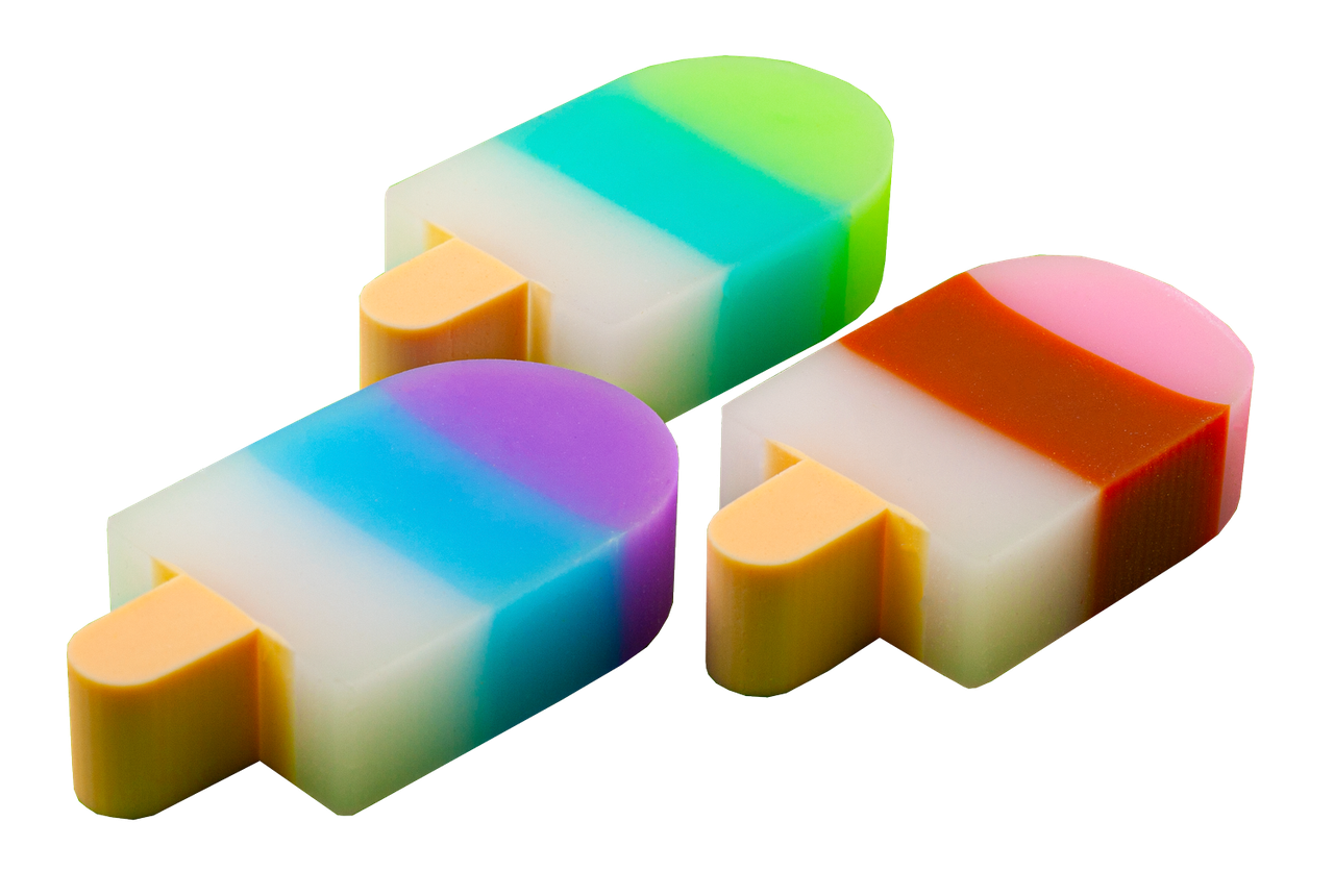 Гумка Zibi прямокутна Ice cream 26х57х13мм ZB.5423, фото 1