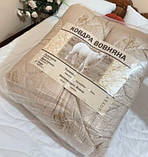 Тепла зимова ковдра на овчині "Purewool" розмір 175*210см., вовняна ковдра., фото 5