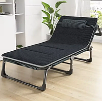 Розкладне ліжко (розкладачка) з Mesh-матрацом і подушкою LEOBRO Striped (LB-FB-A2-STR)