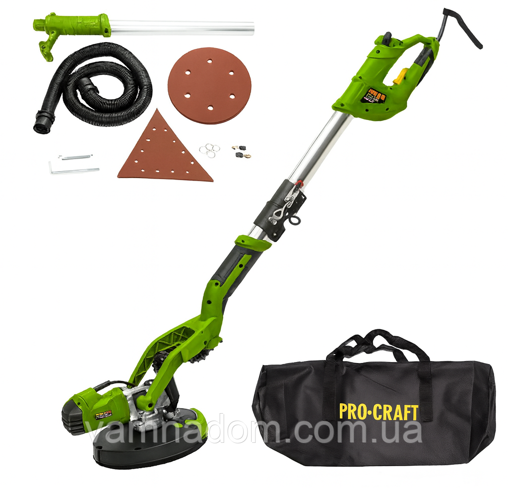 Машина шліфувальна Procraft EX750 для стін і стелі в сумці (2 платформи), фото 1