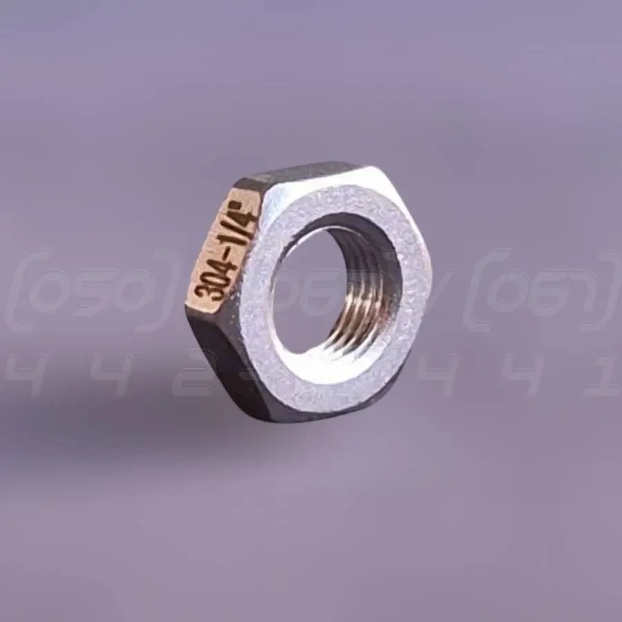 Контргайка різьбова нержавіюча DN8 (1/4"), н/ж сталь AISI304, шестигранна, BSPP, DIN 431, ГОСТ 8969-75, фото 1