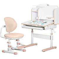 Комплект меблів (стіл + стільчик + полиця + лампа) Mealux Nemo Peach (арт. BD-38 PN)