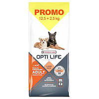 Сухий корм для собак Opti Life Adult Digestion Medium&Max 15 кг з ягням і лососем