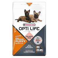 Сухий корм для цуценят Opti Life Puppy Sensitive з лососем і рисом 2.5 кг, суперпреміум, без глютену