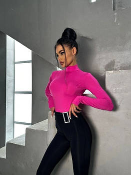 Жіночий малина гольф з довгим рукавом 42-46 і 48-52