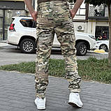 Штани тактичні на флісі військові зимові Softshell. Якісні штани вітровологозахисні зимові зсу, фото 7
