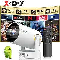 Міні-проектор XGODY Gimbal 3 портативний короткофокусний відеопроектор з автокорекцією 4K  Android TV 11.0  WiFi 6 Bluetooth 5.0