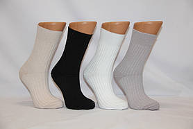 Жіночі шкарпетки високі в рубчик із кашеміру НЛ 36-40 асорті