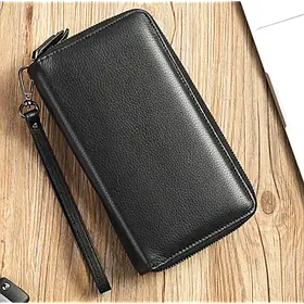 Шкіряна чоловіча барсетка на два відділення Leather Collection (9078)