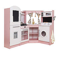 Дитяча кутова кухня дерев'яна AVKO Пальма Pink Вода звукові та світлові ефекти