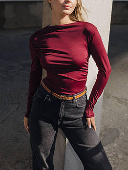 Стильний жіночий боді 42-44, 46-48 бордо