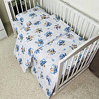 Комплект постільної білизни в ліжечко дитячий Bimbo "Ведмедик на літанці" 90 х 110 см Бязь (92047)