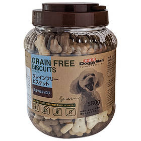 DoggyMan Biscuits Milk Carob ДОГГІМЕН БІСКВІТ МОЛОКО КЕРОБ беззернове печиво, ласощі для собак