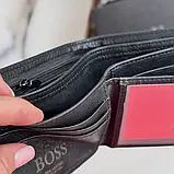 Чоловічий подарунковий набір портмане та ремінь в деревяній коробці BOSS (202), фото 5
