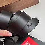 Чоловічий подарунковий набір портмане та ремінь в деревяній коробці BOSS (202), фото 7