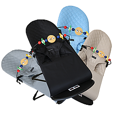 Дитячий шезлонг (крісло-гойдалка) + дуга з іграшками