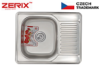 Кухонная мойка стальная прямоугольная с сифоном металлическая из нержавеющей стали врезная раковина для кухни 6350