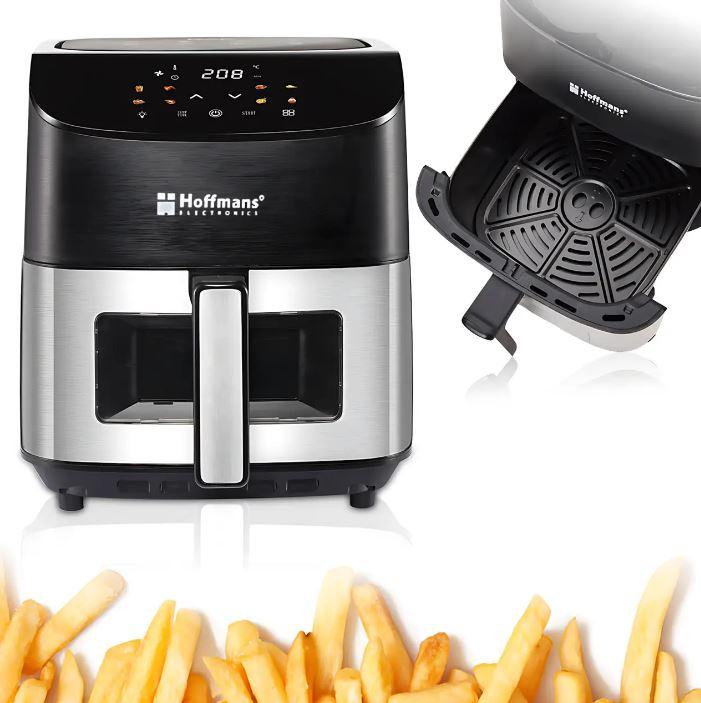 Аерофритюрниця електрична Hoffmans HM-785 8 л 2000 Вт сенсорна Повітряний безмасляний аерогриль