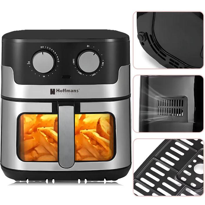 Аерофритюрниця електрична Hoffmans HM-780 8 л 2400 Вт з механічним керуванням безмасляний аерогриль