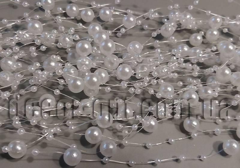 Буси-гірлянда білі 1,3м/40 шт.