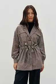 Жіночий жакет оверсайз на кулісці з кишенями Rica Mare MKRM4120-23