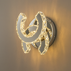 Кришталевий Led світильник подкови Linisoln 35W колір Хром D-3 HR