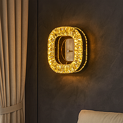 Настінний світильник кришталь Linisoln 40W колір Золотистий 9618/250*250 G