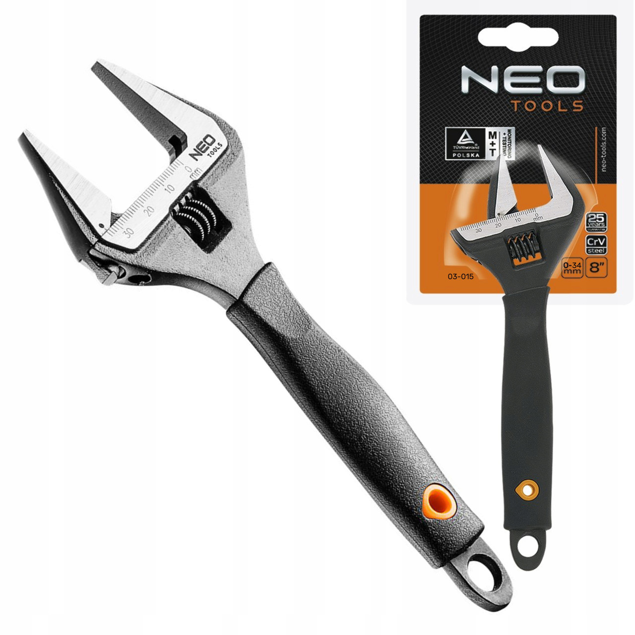 Ключ розвідний 0-34 мм NEO Tools 150 мм 03-015, фото 1