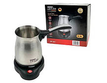 Турка-кавоварка електрична Zepline ZP-207 із нержавіючої сталі 2800 Вт 900 мл з індикатором роботи