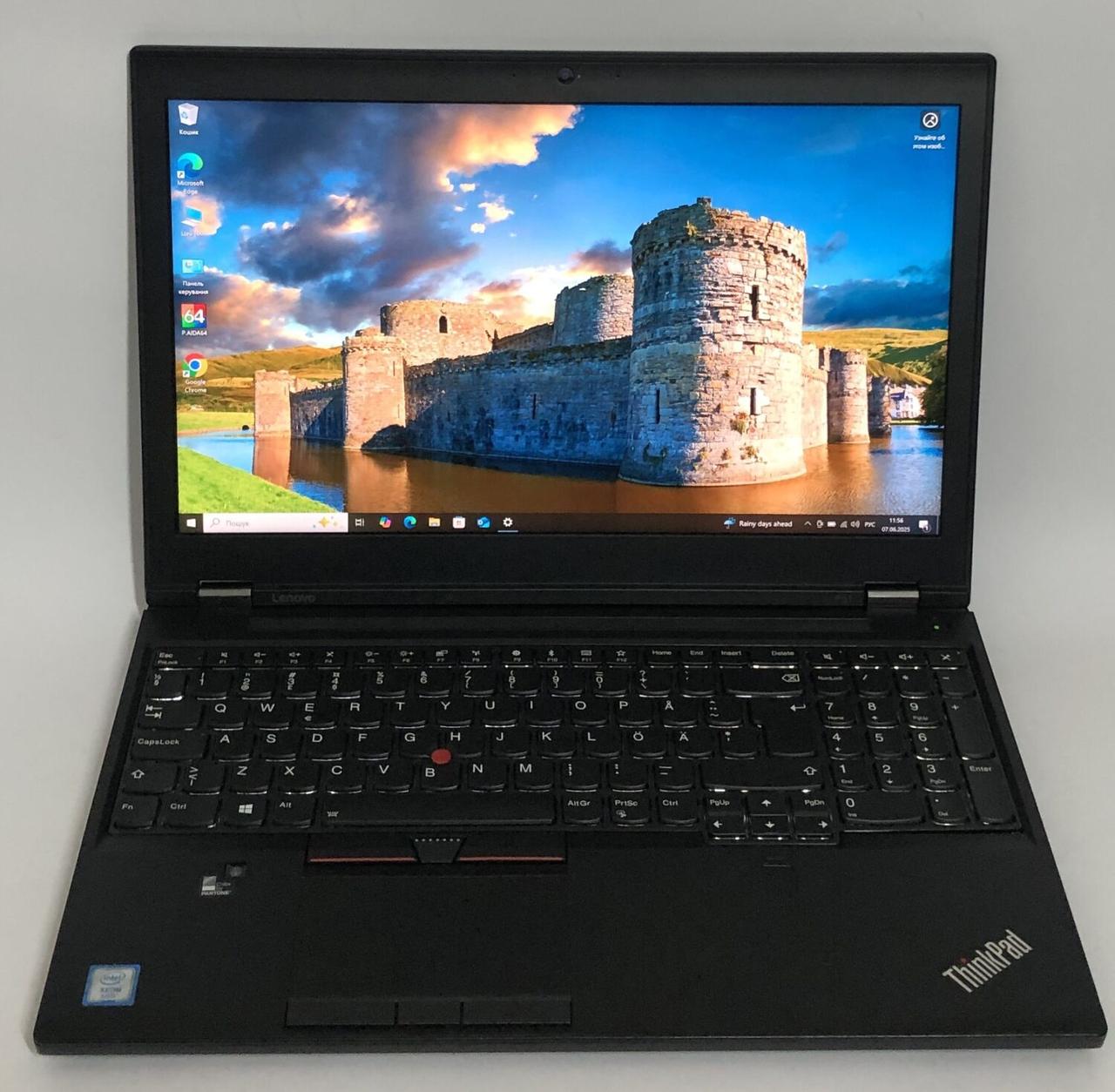 Б/в Ноутбук Lenovo ThinkPad P50 15.6" 3840x2160| Xeon E3-1535M v5| 16 GB RAM| 512 GB SSD| Quadro M2000M 4GB
