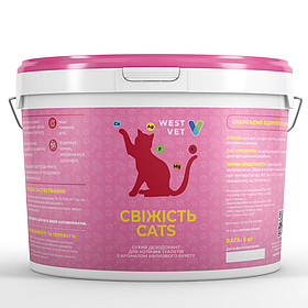 Дезодорант для котячих туалетів WEST VET «Свіжість Cats» квітковий букет, 5кг