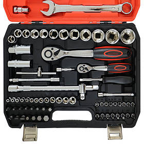 Набір інструментів 1/2” та 1/4", 82 одиниці, Cr-V, MAXION MXTL- PC82