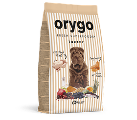 Напіввологий корм ORYGO для дорослих собак з індичкою та гарбузом 8 кг