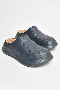 Сабо чоловічі на хутрі темно-синього кольору 205613M