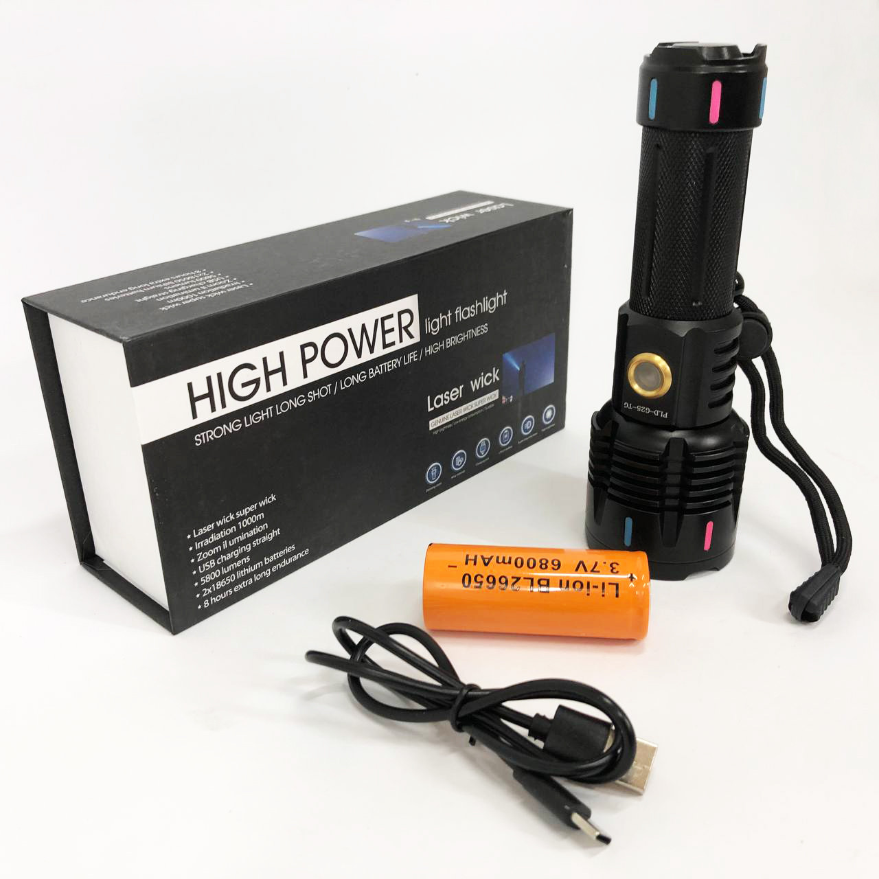 Світлодіодний ліхтар із тривалим часом світіння G671/G25 PM30-TG, Професійний тактичний ліхтарик LC-62, фото 1