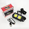 Налобний ліхтарик для голови K372-2COB, Налобний ліхтар для риболовлі кемпінгу ліхтар bailong SJ-16, фото 3