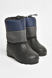 Дутики дитячі на штучному хутрі чорного кольору 205623P