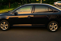 Окантовка вікон для Skoda Rapid 2012-2019 рр. Carmos Нержавіюча сталь (4 шт.)