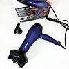 Електрофен для волосся з додатковими насадками, Фен побутовий для волосся Фен дому та салону VU-81, фото 7