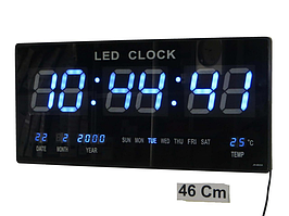 Електронні світлодіодні настільні годинники 46х22х3 см