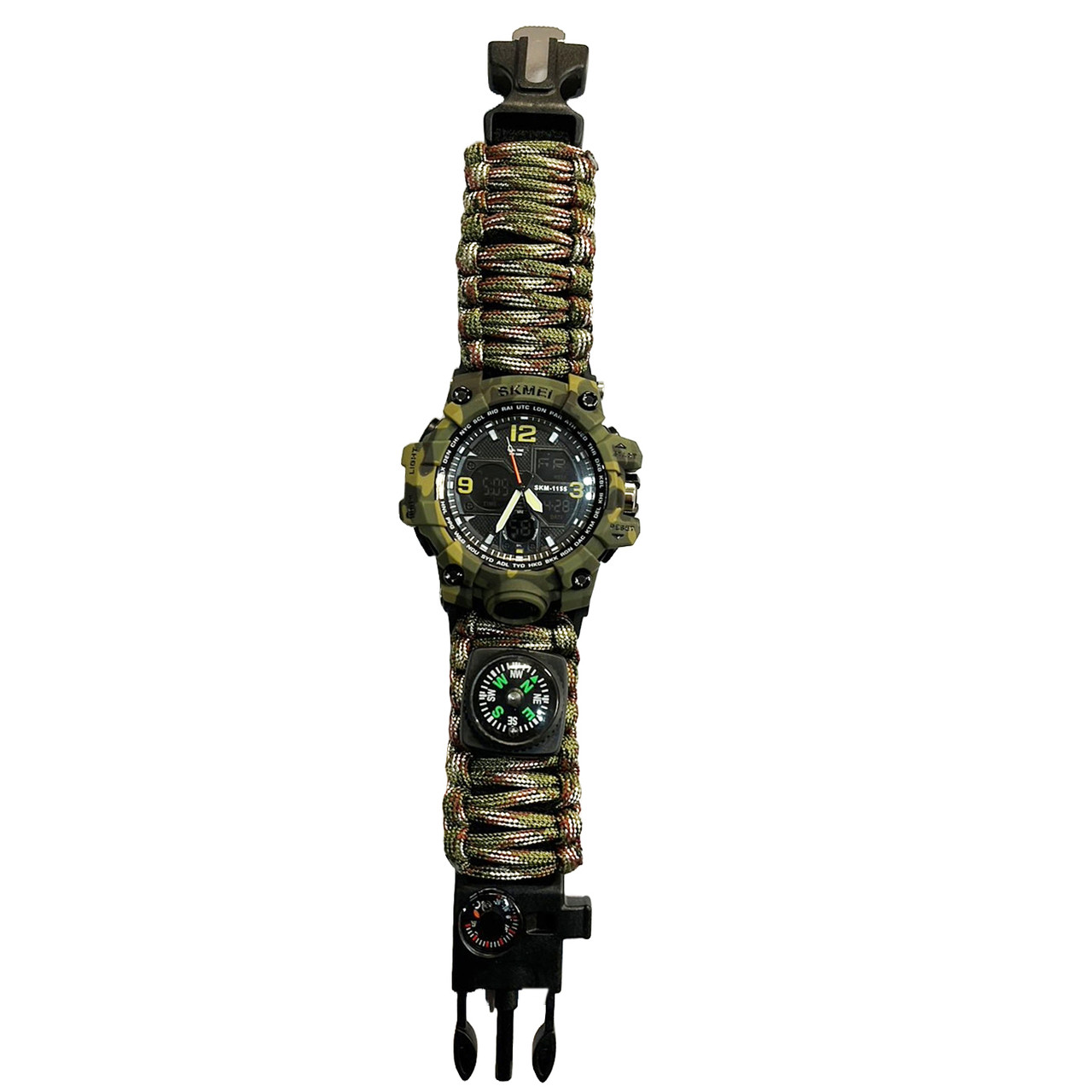 Армійські годинники топ SKMEI 1155BCMGN PARACORD, Годинники для активних військових OE-99, фото 1