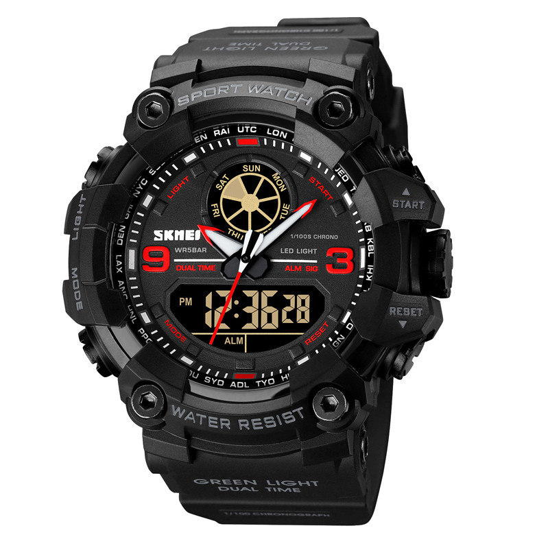 Годинники військові чоловічі SKMEI, Годинники водонепроникні та протиударні Спортивні міцні SB-70, фото 1