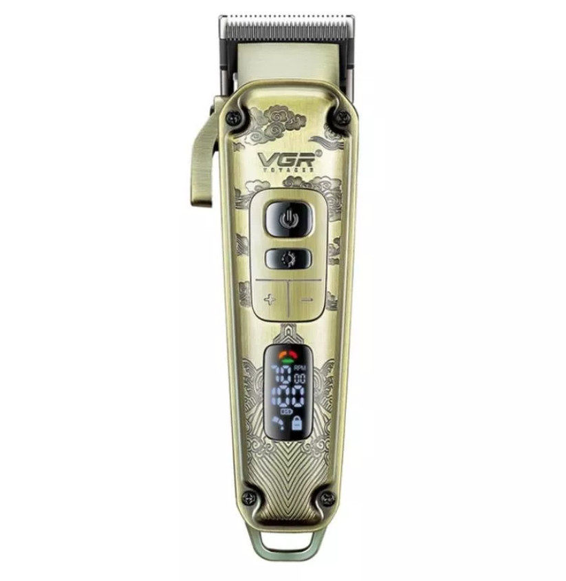 Машинка для стрижки VGR V-005, 8 насадок, Gold