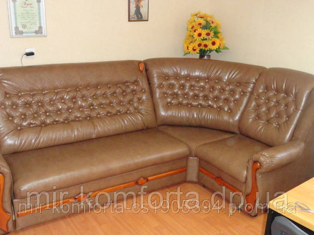 Перетяжка кутового дивана з пиковкой