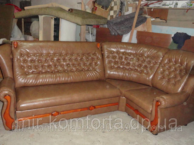 Перетяжка углового дивана с пиковкой - фото 2 - id-p32367238