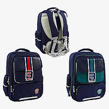 C 72825 Дитячий рюкзак, два різновиди, розмір 34×20×45 см, 2 відділення, 4 кишені, нагрудний ремінь, регульовані