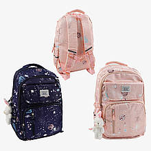 C 72846 Рюкзак, 2 кольори, 36×20×50 см, 3 відділення, 4 кишені, нагрудний ремінь, регульовані лямки, на блискавці,