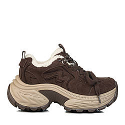 Кросівки жіночі замшеві шоколадного кольору Spagna